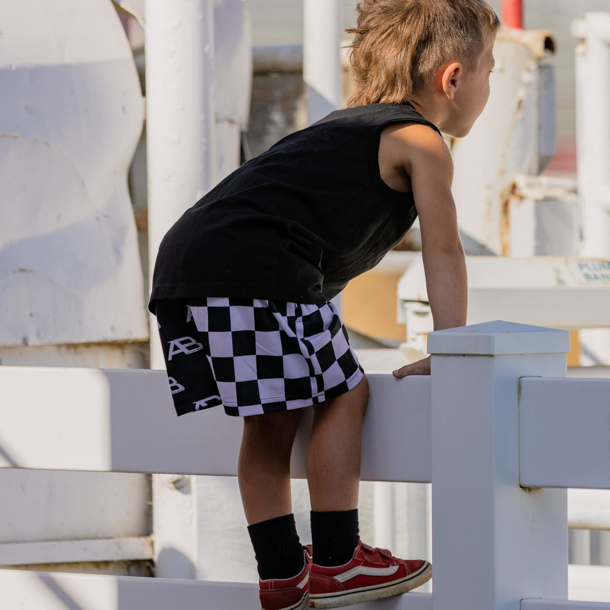 Finish Line Checkered Shorts
